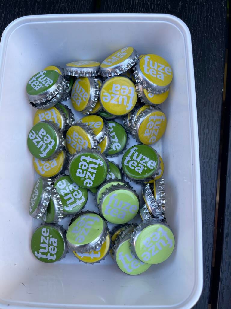 Fuze Tea doppen - 3 verschillende kleuren, Ophalen of Verzenden, Gebruikt, Overige typen, Overige merken