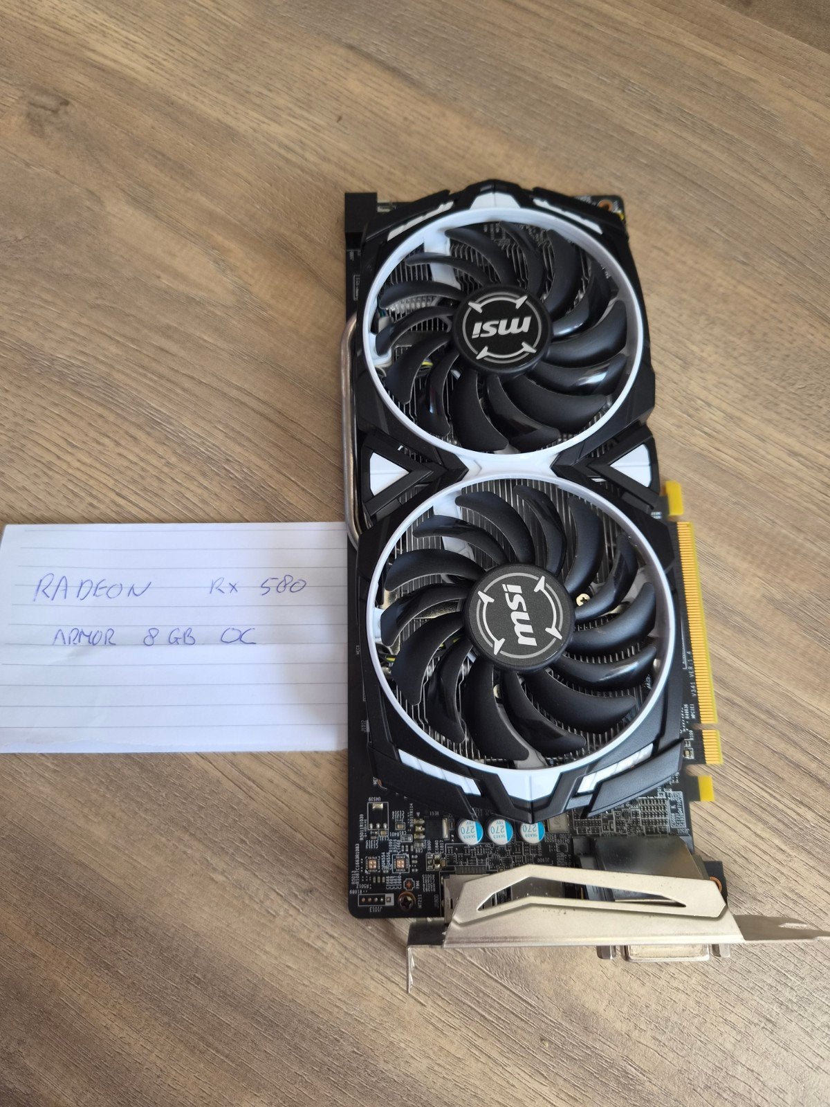 MSI Radeon RX 580 Armor 8GB OC Grafische Kaart, Computers en Software, Videokaarten, PCI-Express 3, Gebruikt, AMD, HDMI
