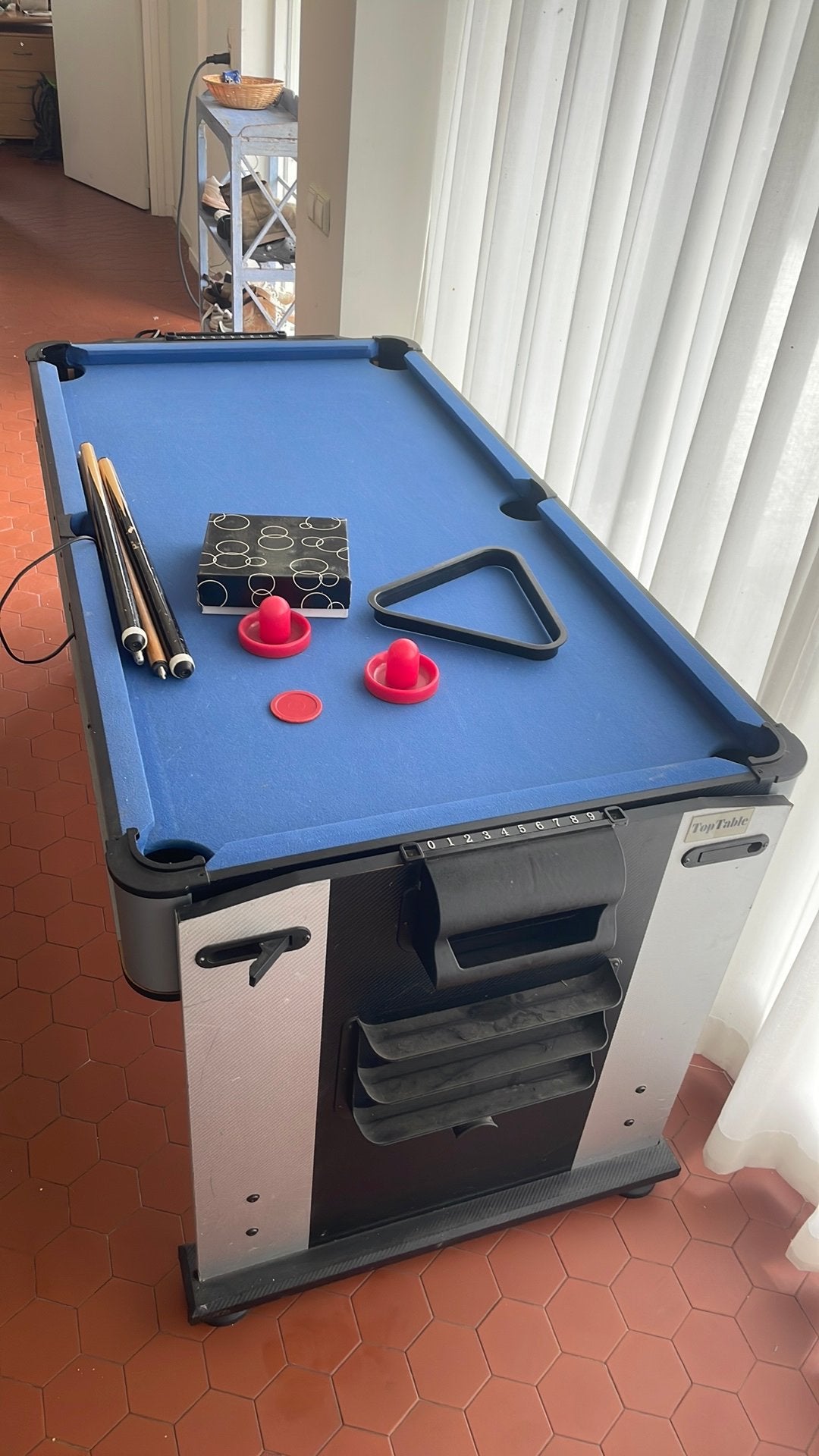 Mini pool en aire hokky tafel, Sport en Fitness, Biljarten en Poolen, Ophalen, Zo goed als nieuw, Pooltafel