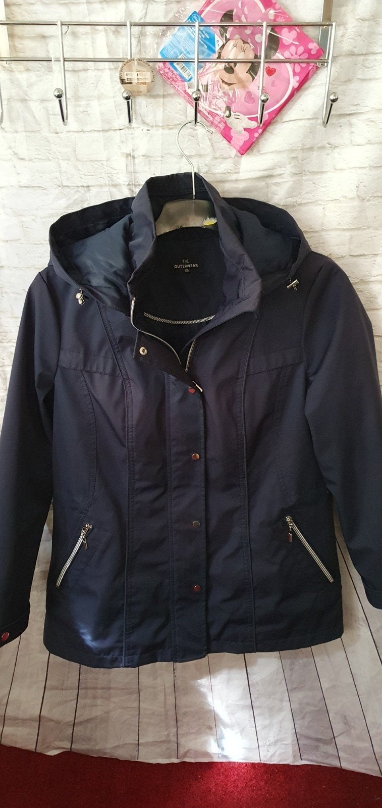 Donkerblauwe jas met capuchon - The Outerwear, Maat 38/40 (M), The Outerwear, Nieuw, Verzenden