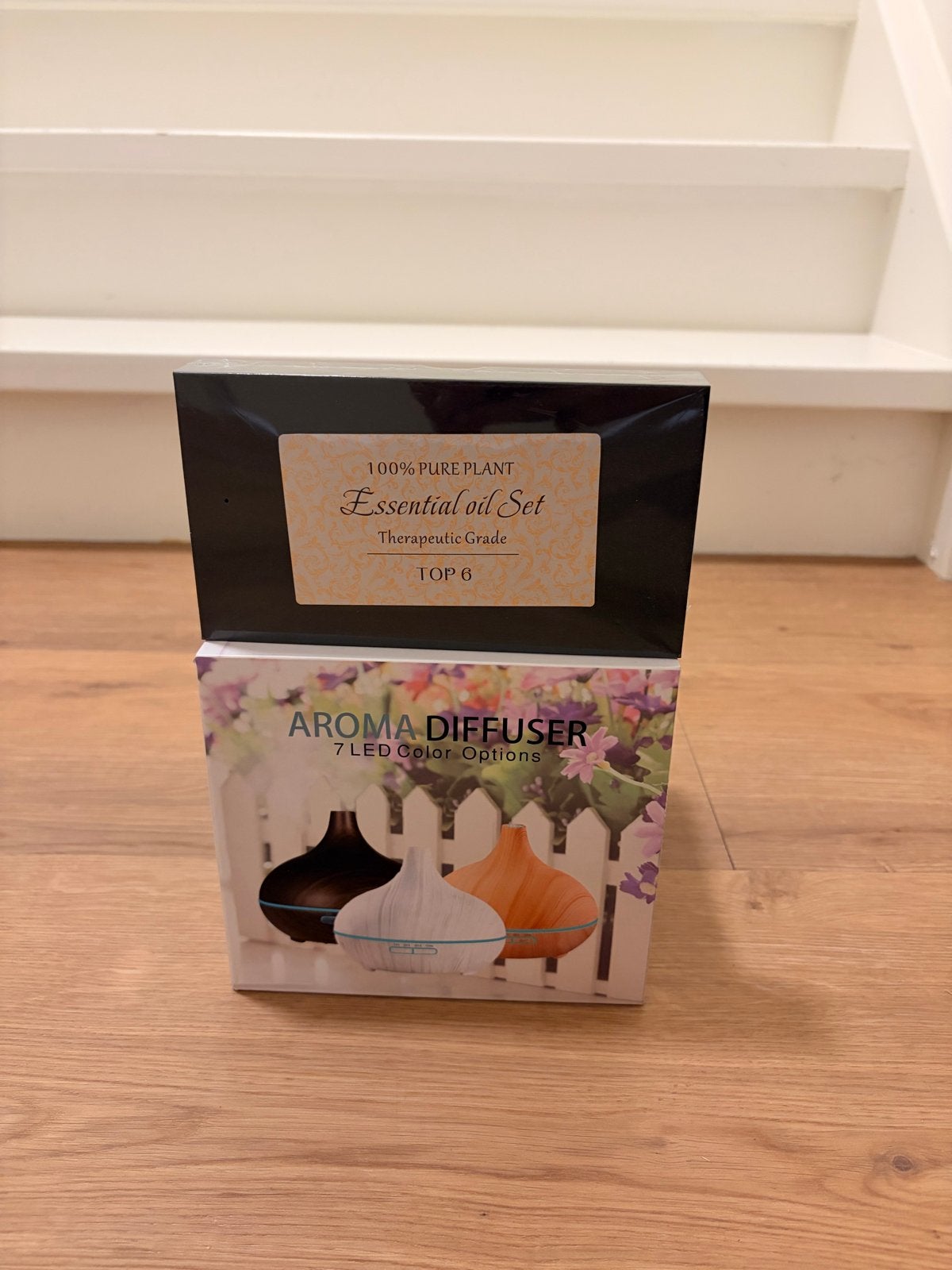 Aroma Diffuser met 7 LED Kleuropties en Essentiële Oliën, Ophalen, Nieuw, Kunststof, Modern