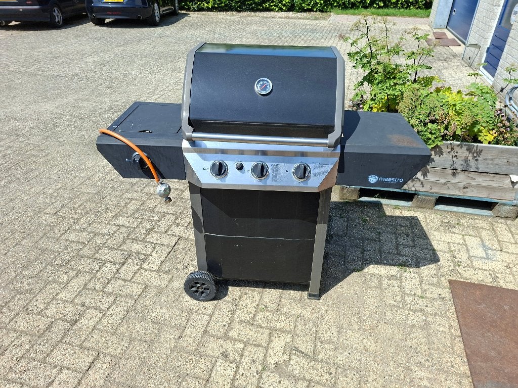 nette goede bbq op gas met kook pit, Ophalen, Gebruikt