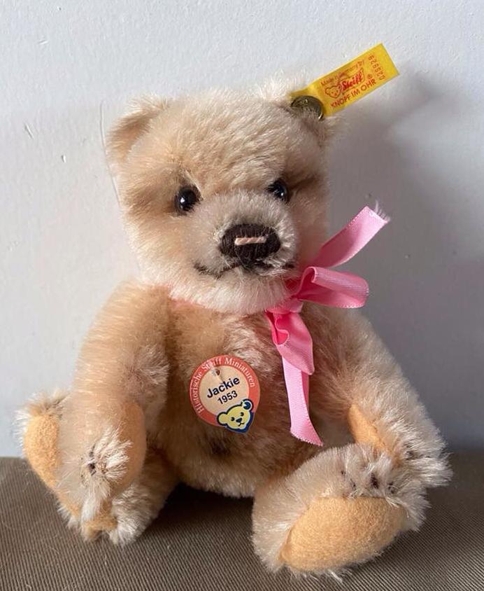 Steiff beer Jackie 1953, 0229929, Verzamelen, Ophalen of Verzenden, Nieuw, Stoffen beer, Steiff