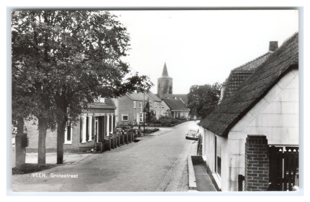 Veen, (bij Wijk en Aalburg) Grotestraat, Verzenden, 1960 tot 1980, Ongelopen, Noord-Brabant