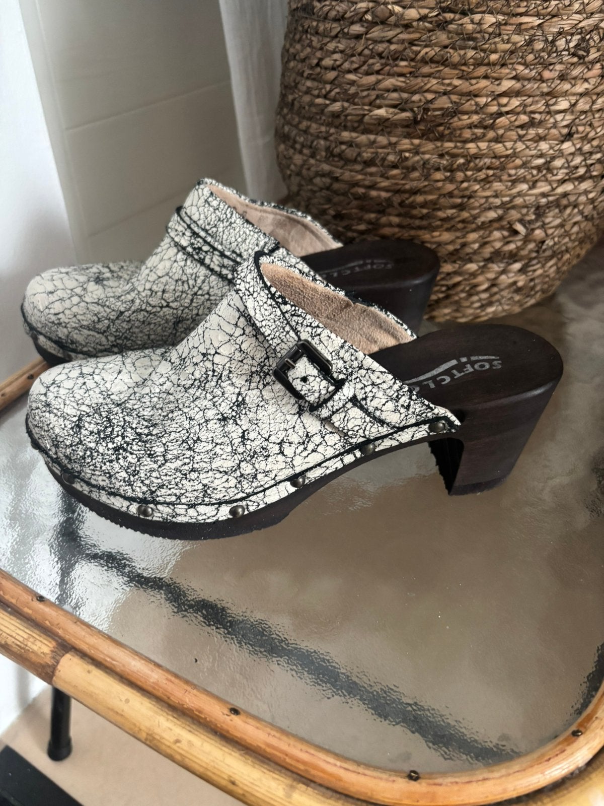 Softclox muiltjes wit/zwart maat 38 nieuw, Ophalen of Verzenden, Zo goed als nieuw, Wit, Sandalen of Muiltjes