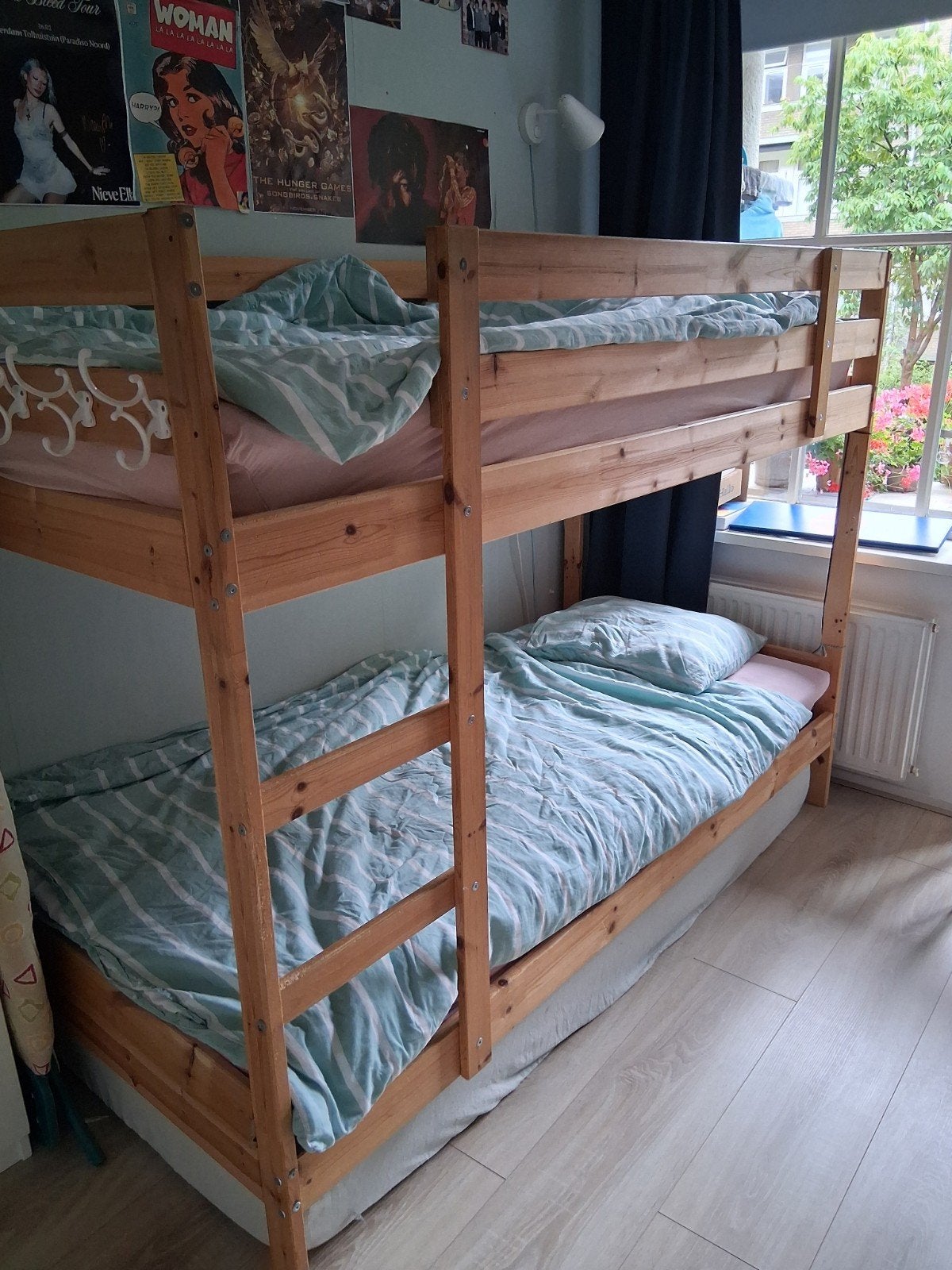 Stapelbed hout Ikea Mydal 90x200 cm, Ophalen, Gebruikt, 90 cm, 160 tot 180 cm