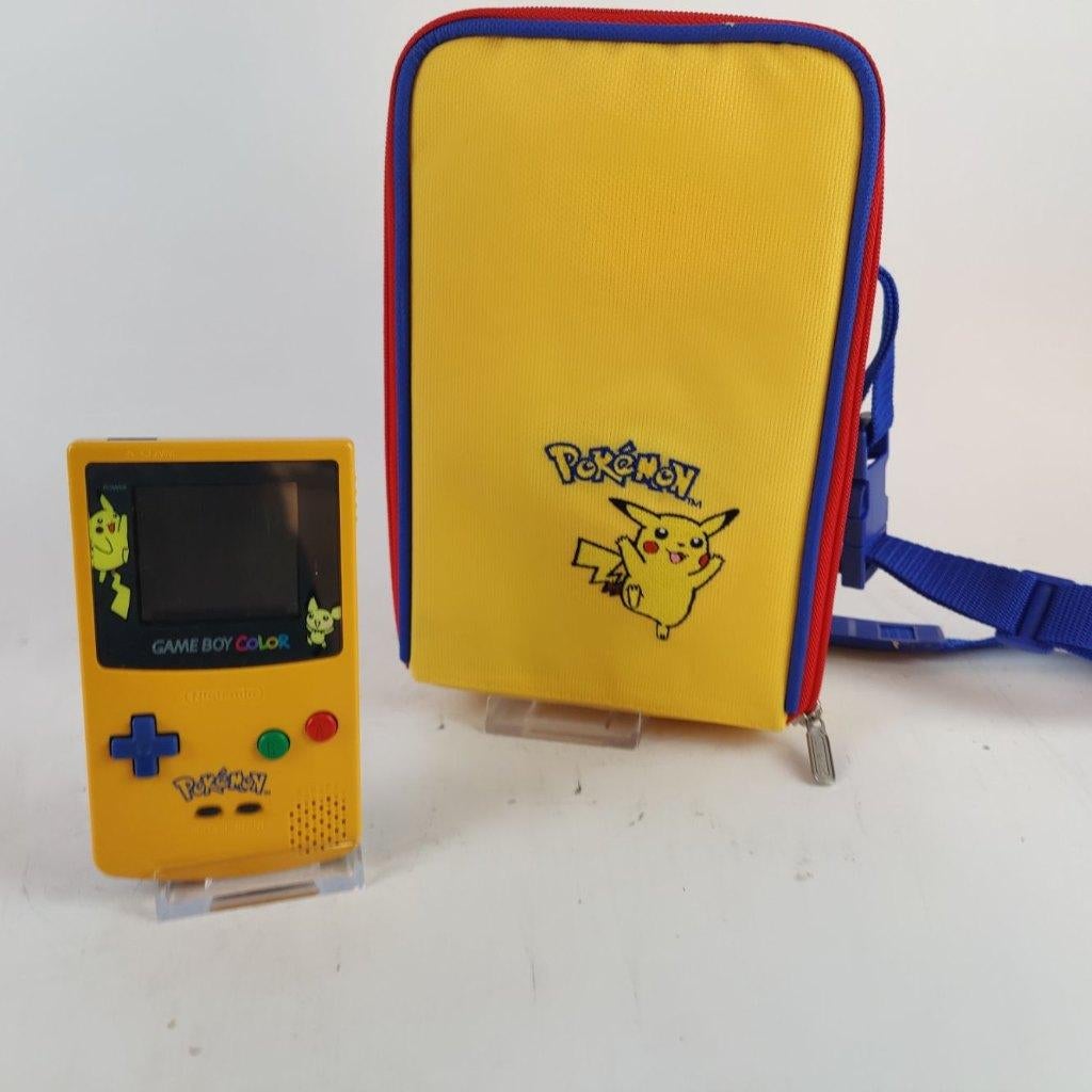 Nintendo Gameboy Color Pikachu edition + tas € 189,99, Gebruikt, Ophalen of Verzenden, X, Game Boy Color