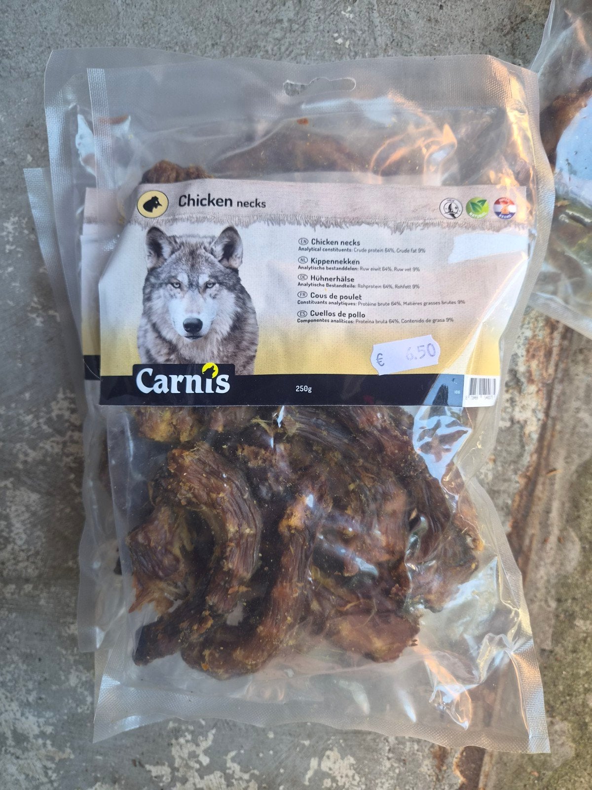 Carnis Kippennekken 250gr, Dieren en Toebehoren, Dierenvoeding, Ophalen of Verzenden, Hond