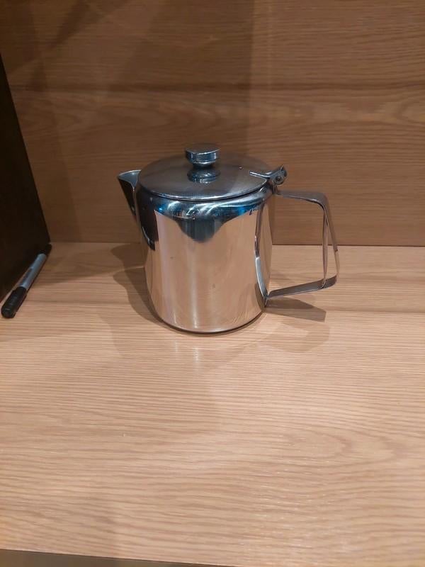 Koffie-/theekan rvs amper gebruikt, Ophalen of Verzenden, Zo goed als nieuw