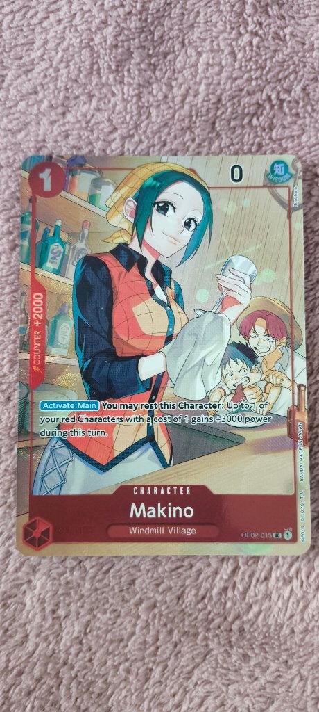 Card OnePiece - Makino (Japanese 1st Anniversary Set), Ophalen of Verzenden, Zo goed als nieuw, Losse kaart