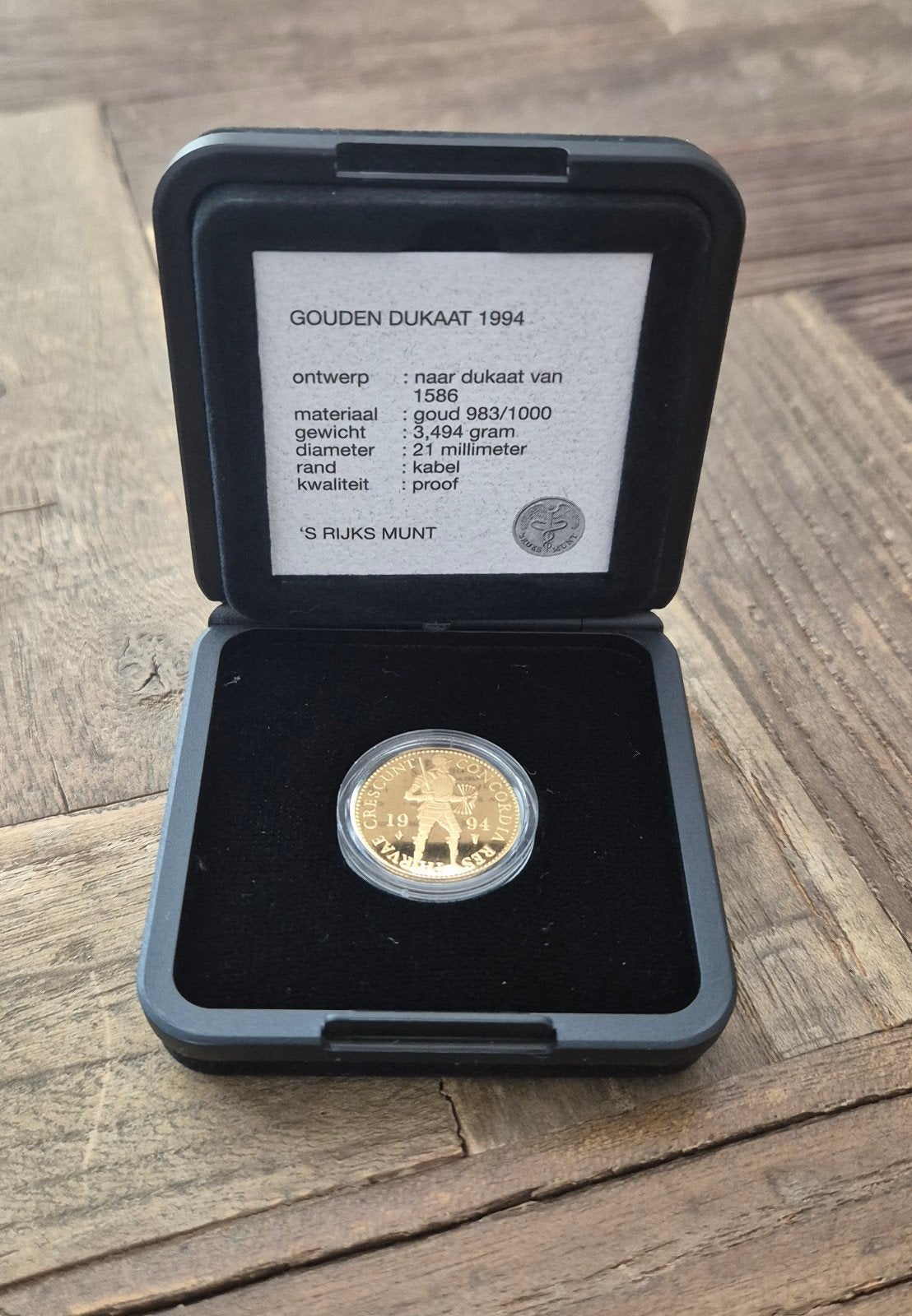 Gouden dukaat 1994, Ophalen of Verzenden, Goud