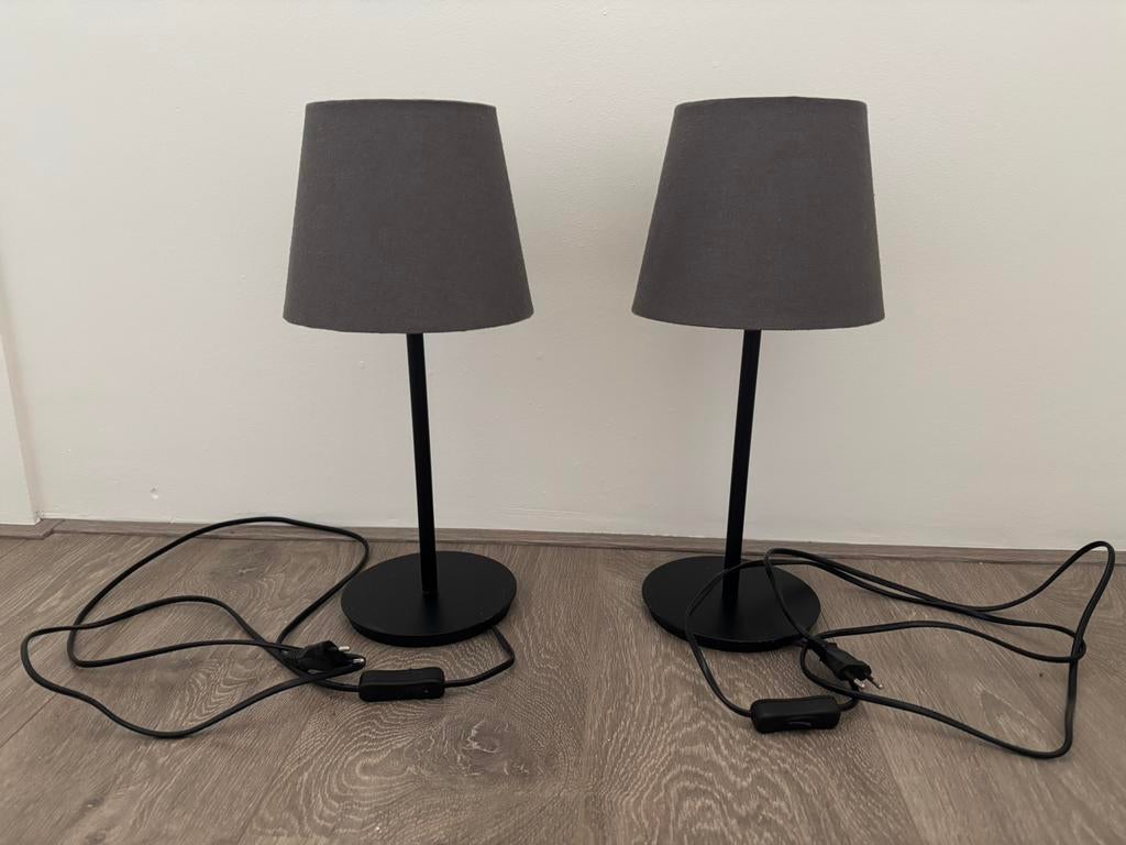 Twee nachtlampjes, Huis en Inrichting, Lampen | Tafellampen, Ophalen of Verzenden, Zo goed als nieuw, Minder dan 50 cm