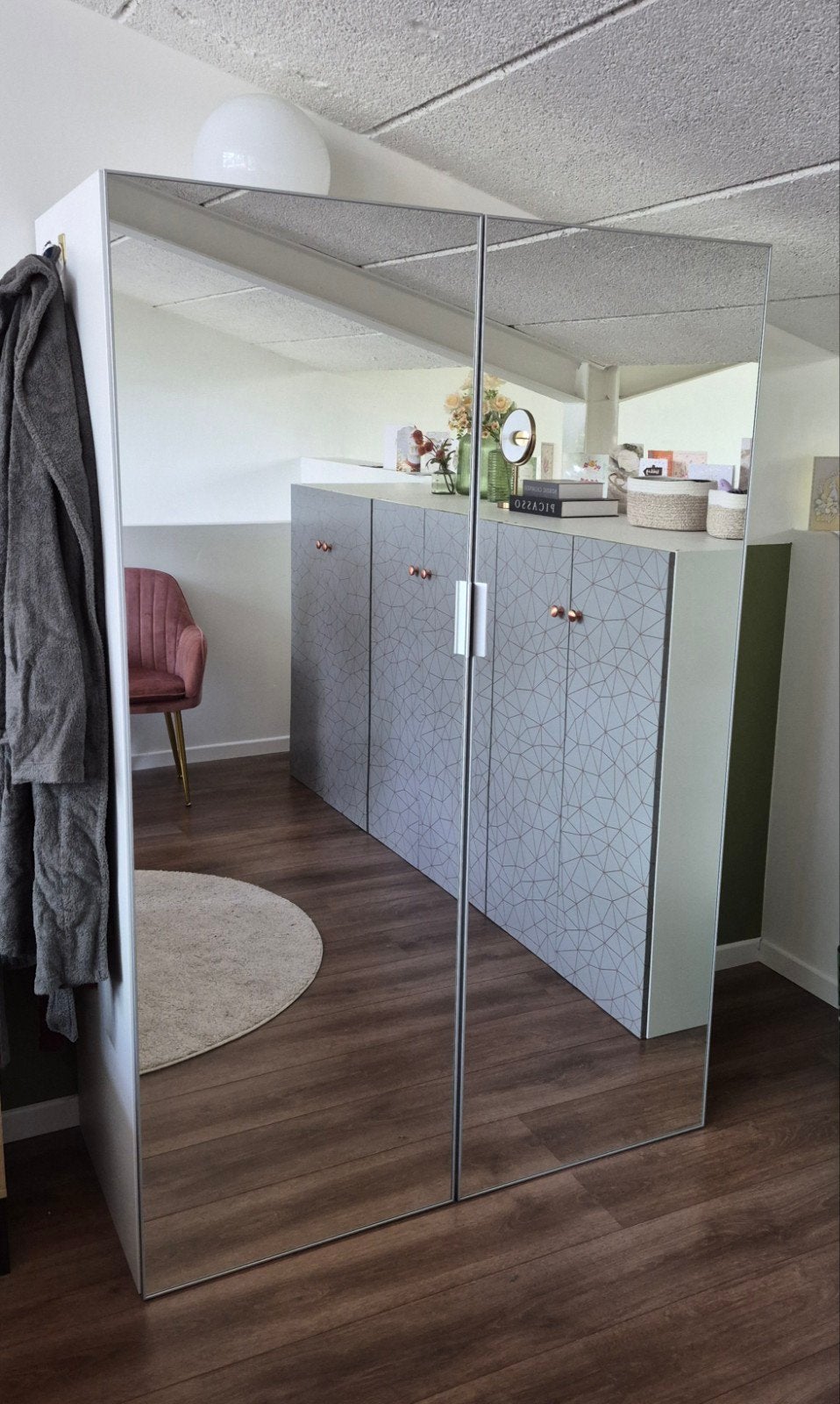 IKEA platsa kasten met straumen spiegeldeuren, Ophalen, Gebruikt, Modern, Functioneel, 50 tot 100 cm