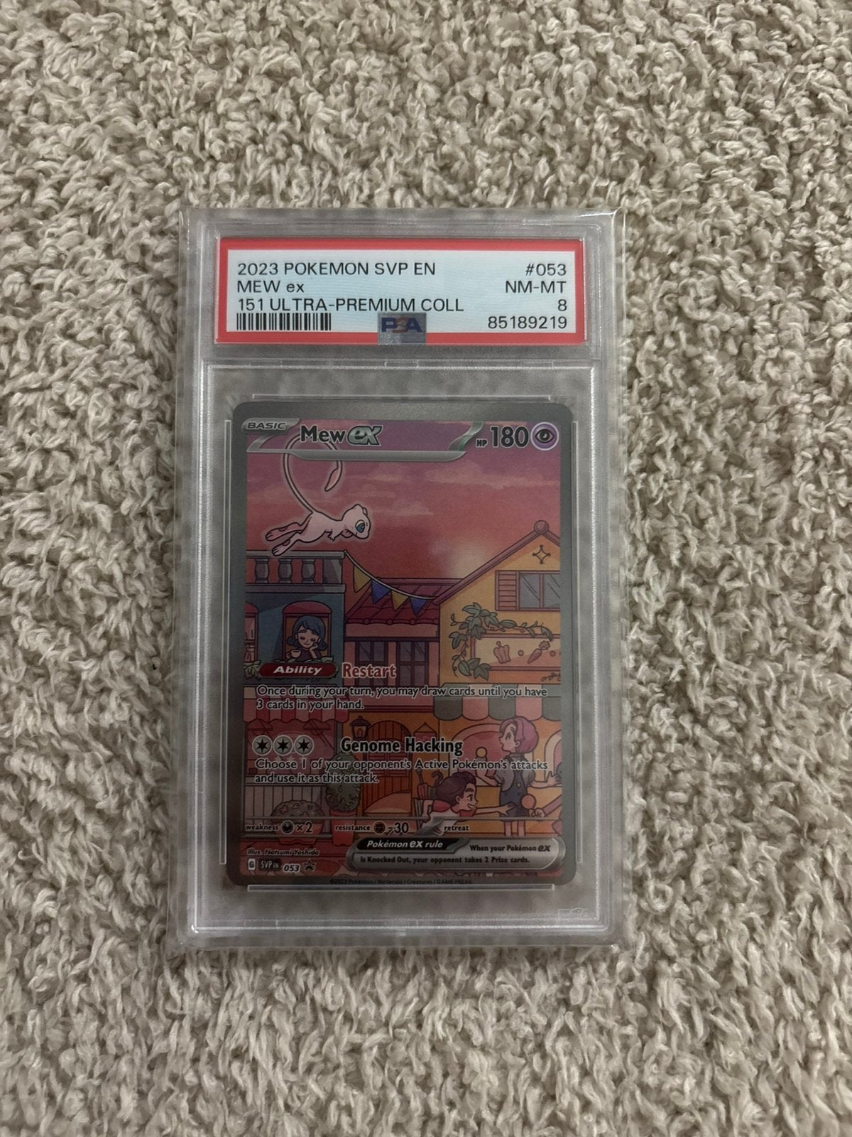 Pokemon - Mew Promo PSA 8 (053), Hobby en Vrije tijd, Ophalen of Verzenden, Zo goed als nieuw