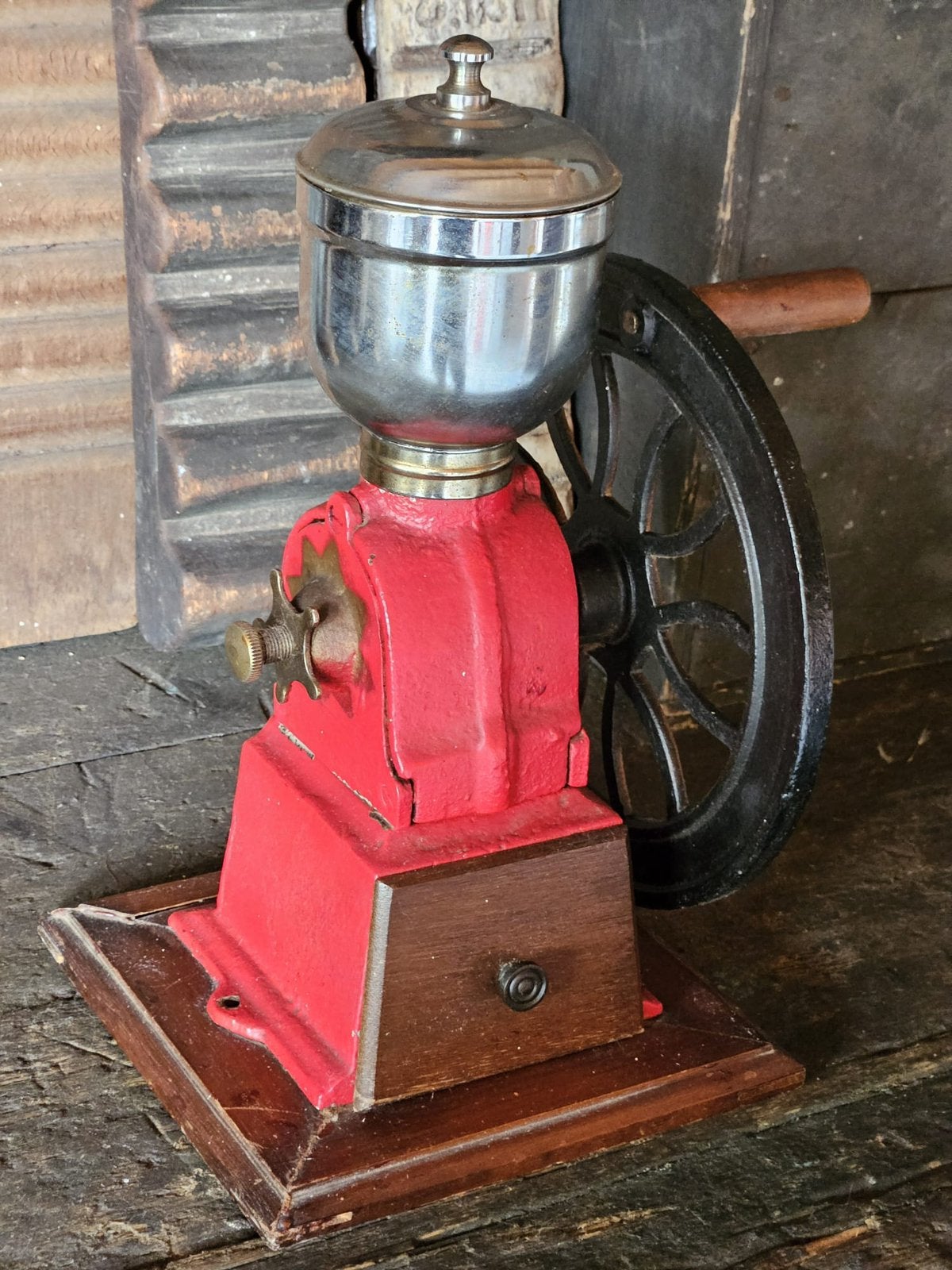 Vintage Elma big wheel koffiemolen, Ophalen of Verzenden