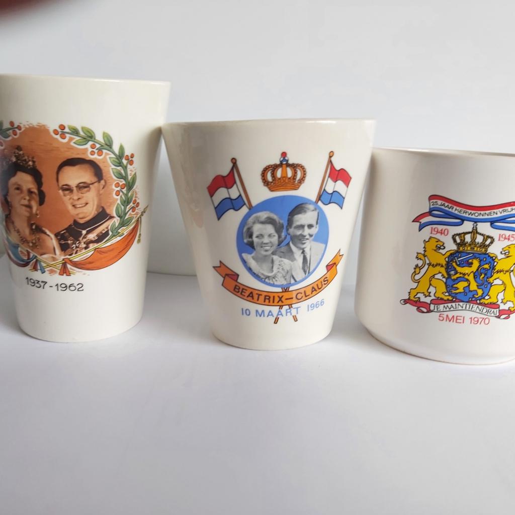 Vintage Bekers Koninklijk Huis, Ophalen of Verzenden