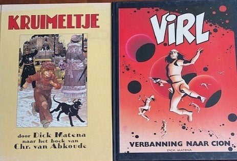 HC:Dick Matena:Kruimeltje*Sartre&Hemingway*Virl 1:deVerbanni, Meerdere stripboeken, Ophalen of Verzenden, Zo goed als nieuw