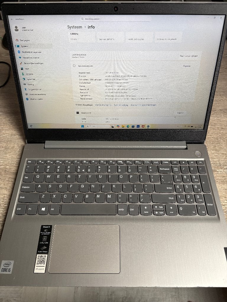 Lenovo Ideapad 3 Intel Core i5 10th 4 gb 500 gb, Gebruikt, 2 tot 3 Ghz, Ophalen of Verzenden, SSD
