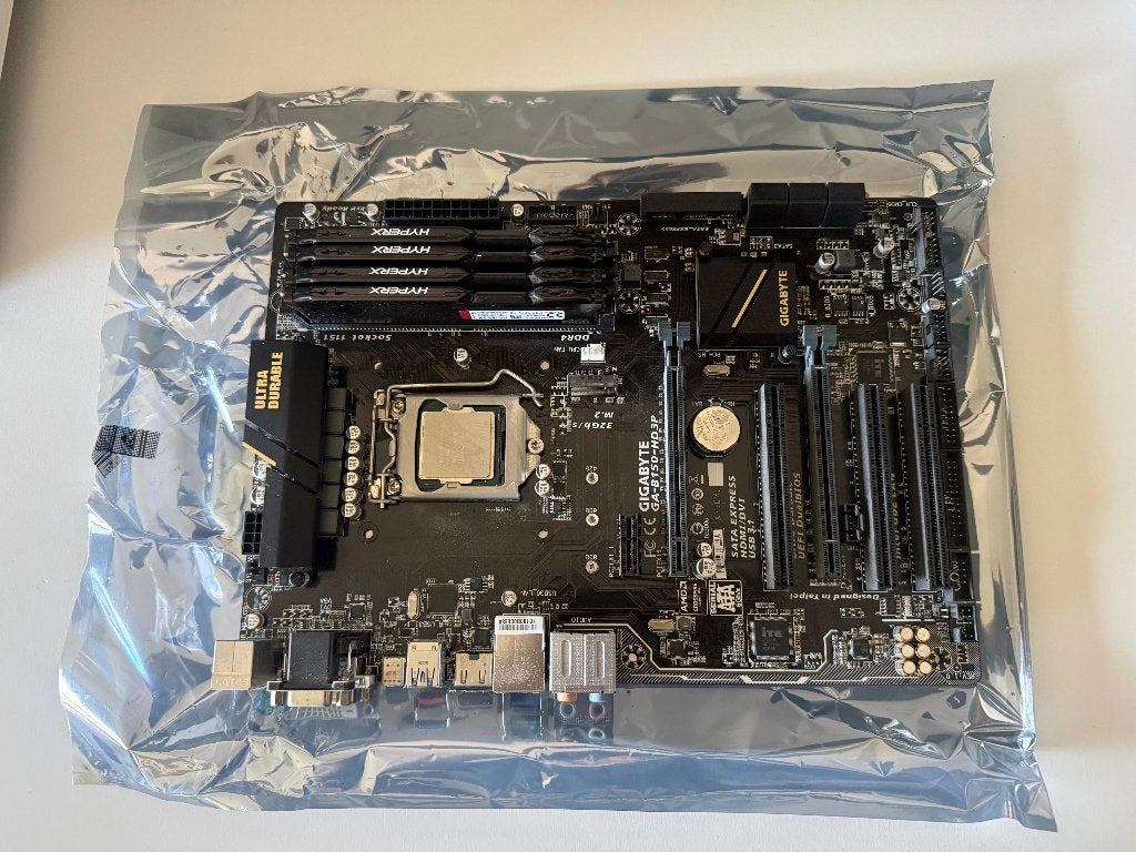 Gigabyte GA-B150 + Intel i5-6500 + 16GB DDR4 – Compleet set, Gebruikt, LGA 1151, DDR4, Ophalen of Verzenden