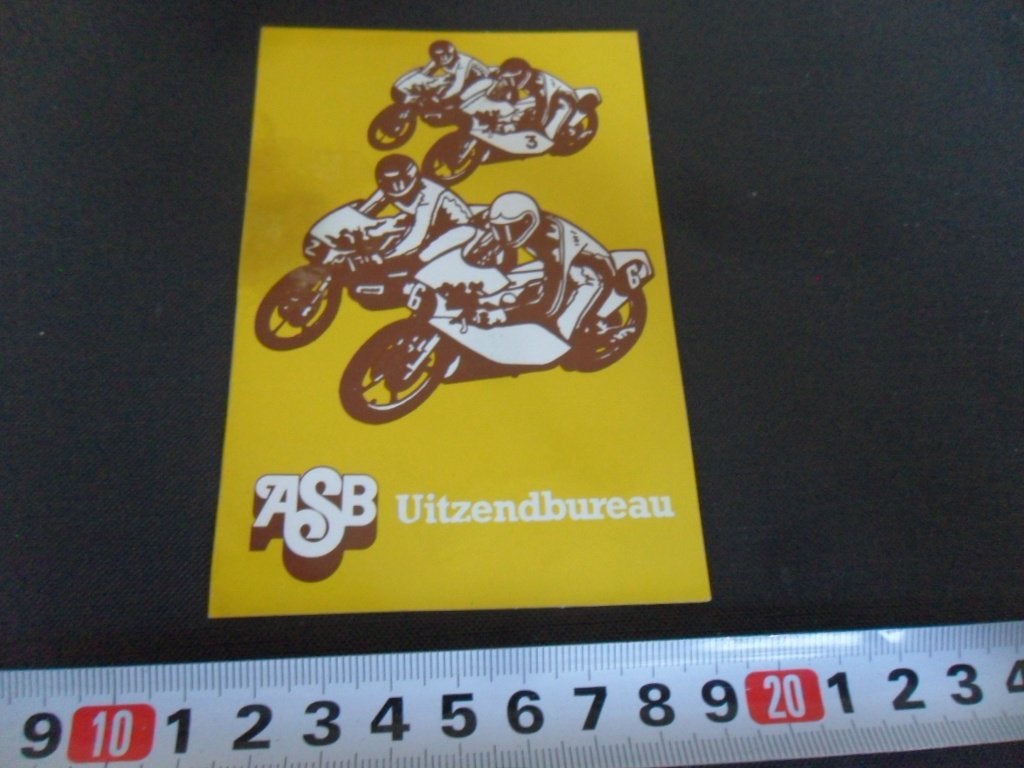 stickers ASB Uitzendbureau  Motorrace, Verzamelen, Ophalen of Verzenden, Zo goed als nieuw