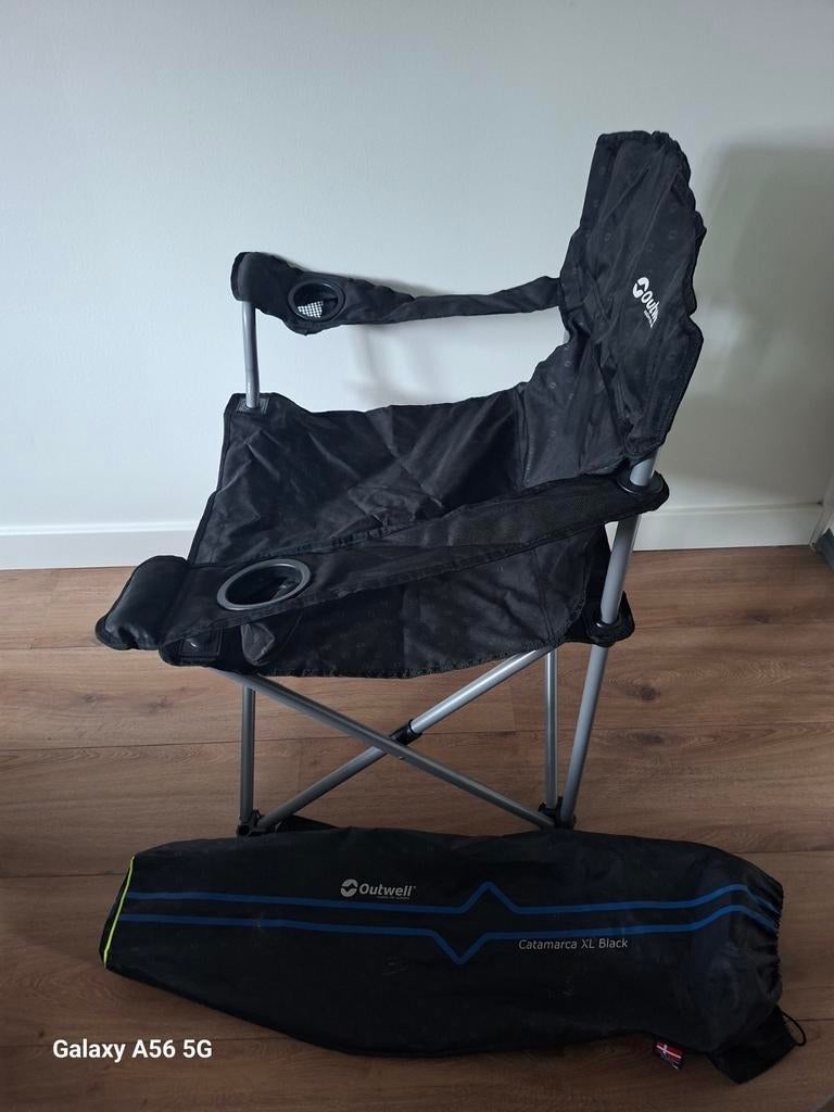 Inklapbare camping/visstoel met bekerhouder, Ophalen, Campingstoel
