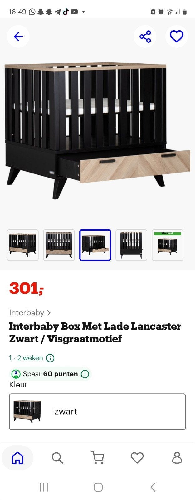 Box + matras, Ophalen of Verzenden, Zo goed als nieuw