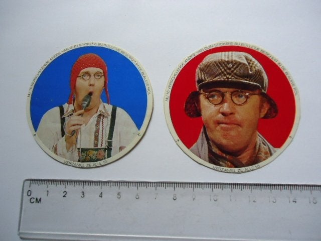 sticker oud Bolletje beschuit Andre van duin vintage retro, Verzamelen, Verzenden, Zo goed als nieuw, Bedrijf of Vereniging