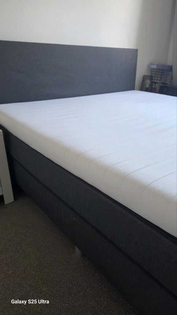 Boxspringbed 160×200, Ophalen of Verzenden, Zo goed als nieuw, Tweepersoons, 160 cm