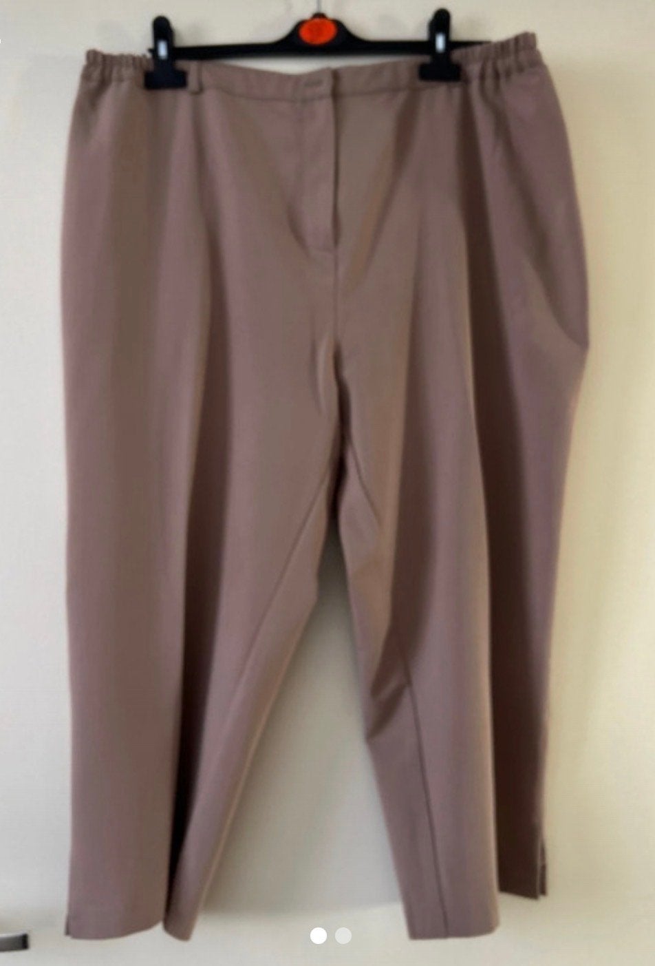 Serca Dames Capri Broek Maat 54 Polyester Elastaan Crème, Beige, Maat 46/48 (XL) of groter, Ophalen of Verzenden, Zo goed als nieuw