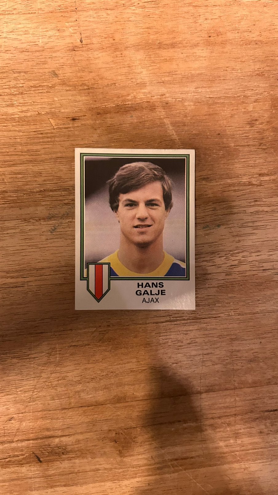 Panini Voetbal 81 plaatje Hans Galje Ajax, Verzenden, Zo goed als nieuw, Plaatje