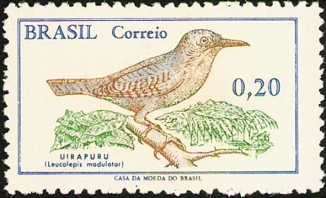 BRAZILIË 23 - Dieren: vogels (orpheuswinterkoning), Ophalen of Verzenden, Postfris, Dier of Natuur
