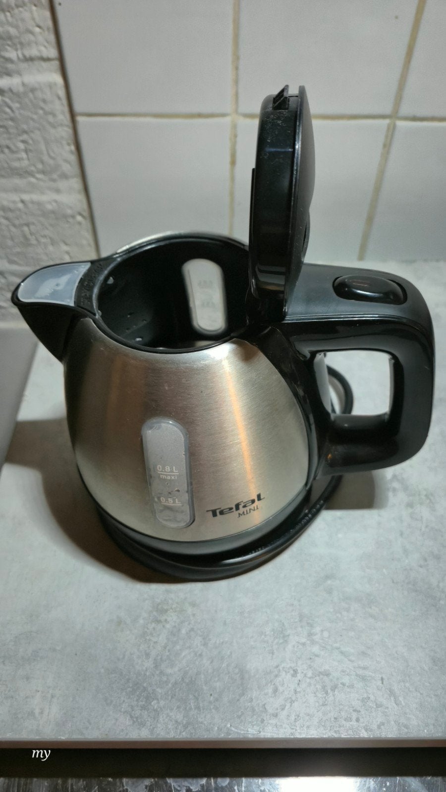 Waterkoker Mini Tefal 0.8 L Tefalmini, Minder dan 1 liter, Ophalen of Verzenden, Zo goed als nieuw, Rvs