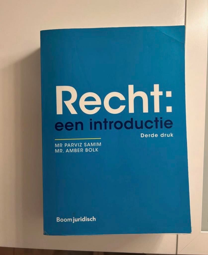 Recht: een introductie - Derde druk, Ophalen of Verzenden, Gamma, Zo goed als nieuw, HBO