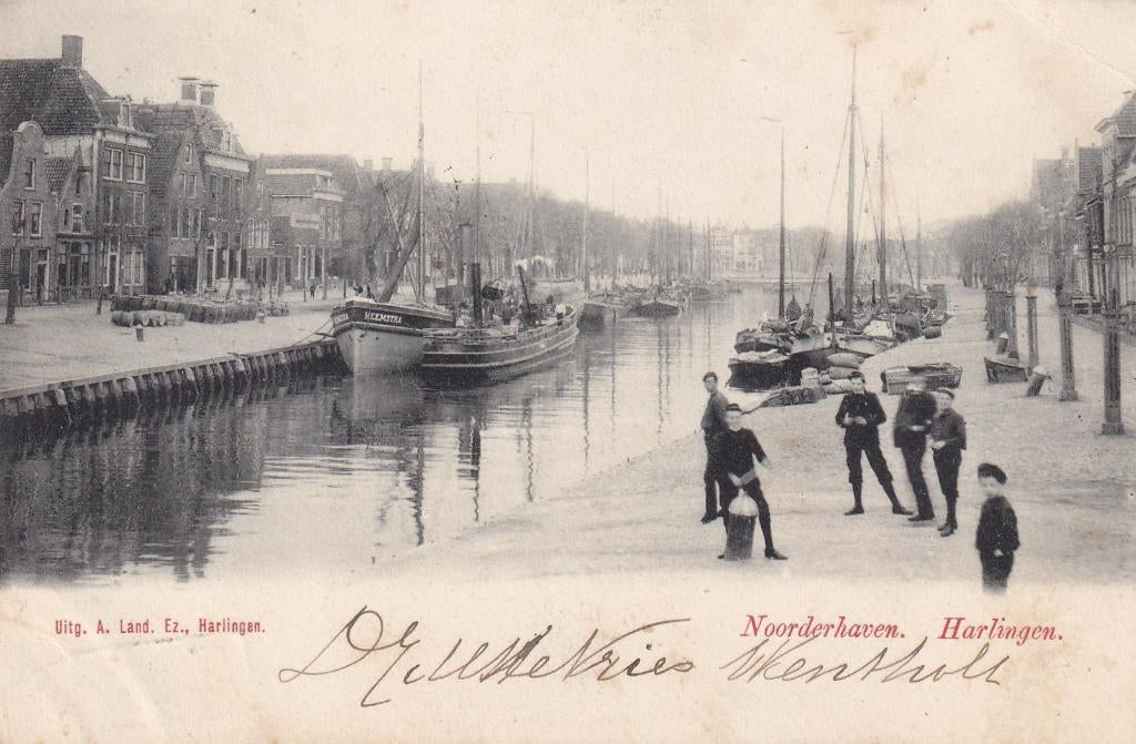 Harlingen, Boten, 1904., Verzenden, Voor 1920, Gelopen, Friesland