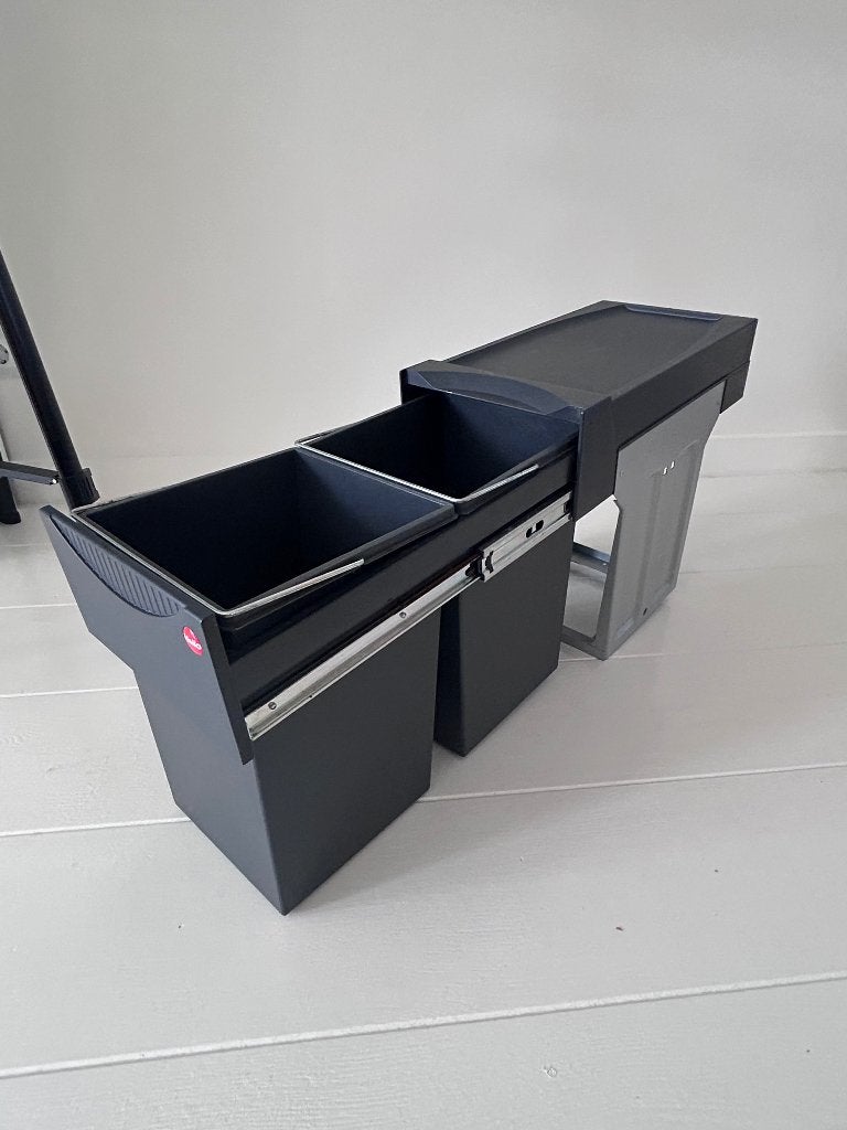 Hailo Tandem Inbouw Prullenbak 30 Liter - uittrekbaar, Ophalen of Verzenden, Rvs, 5 – 50, 20 tot 30 liter