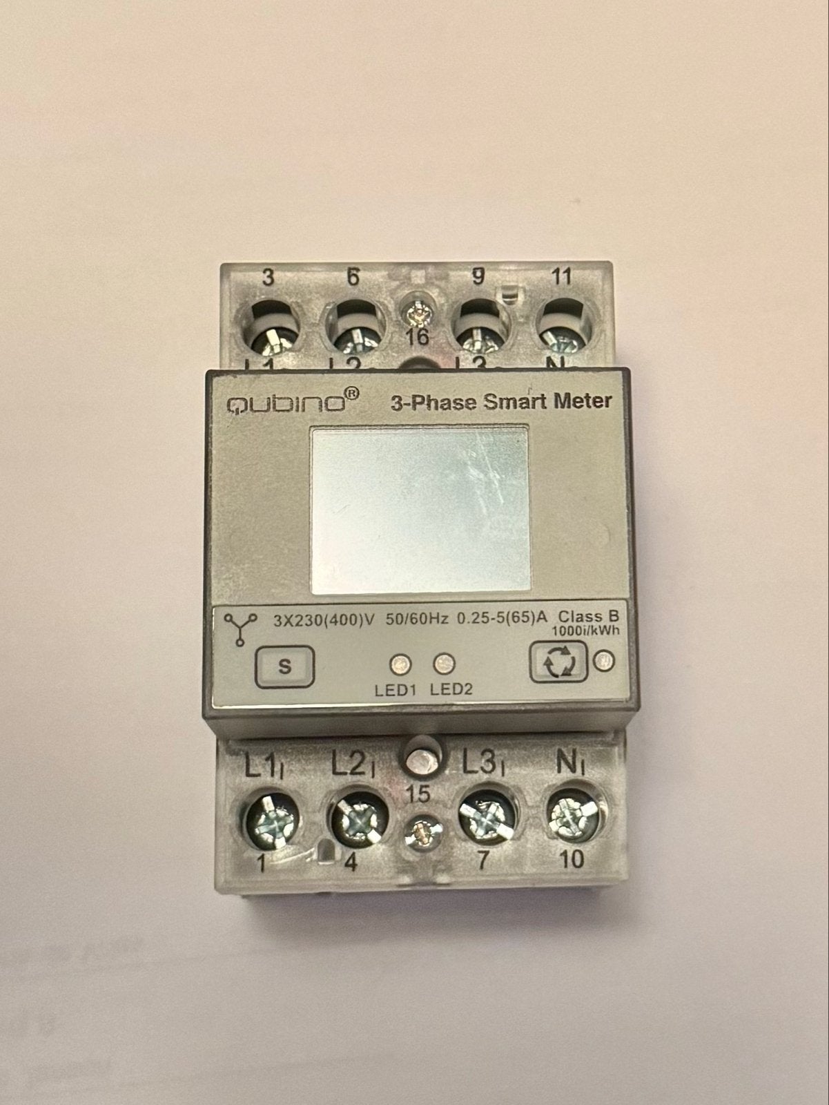 Qubino 3-Fase Slimme Meter - Z-Wave Plus, Ophalen of Verzenden, Zo goed als nieuw