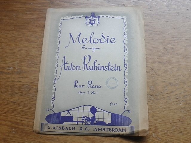 Melodie - f majeur-anton rubinstein - piano, Gebruikt, Klassiek, Ophalen of Verzenden, Artiest of Componist
