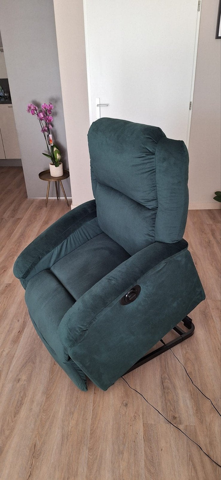groene sta opstoel met elektrische functie, Ophalen, Gebruikt, 100 tot 125 cm, Modern, Comfort