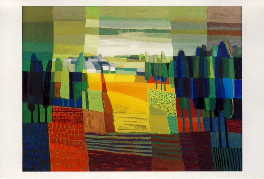Toscaans landschap met cypressen, 1980 tot heden, Zo goed als nieuw, Prent, Buitenland