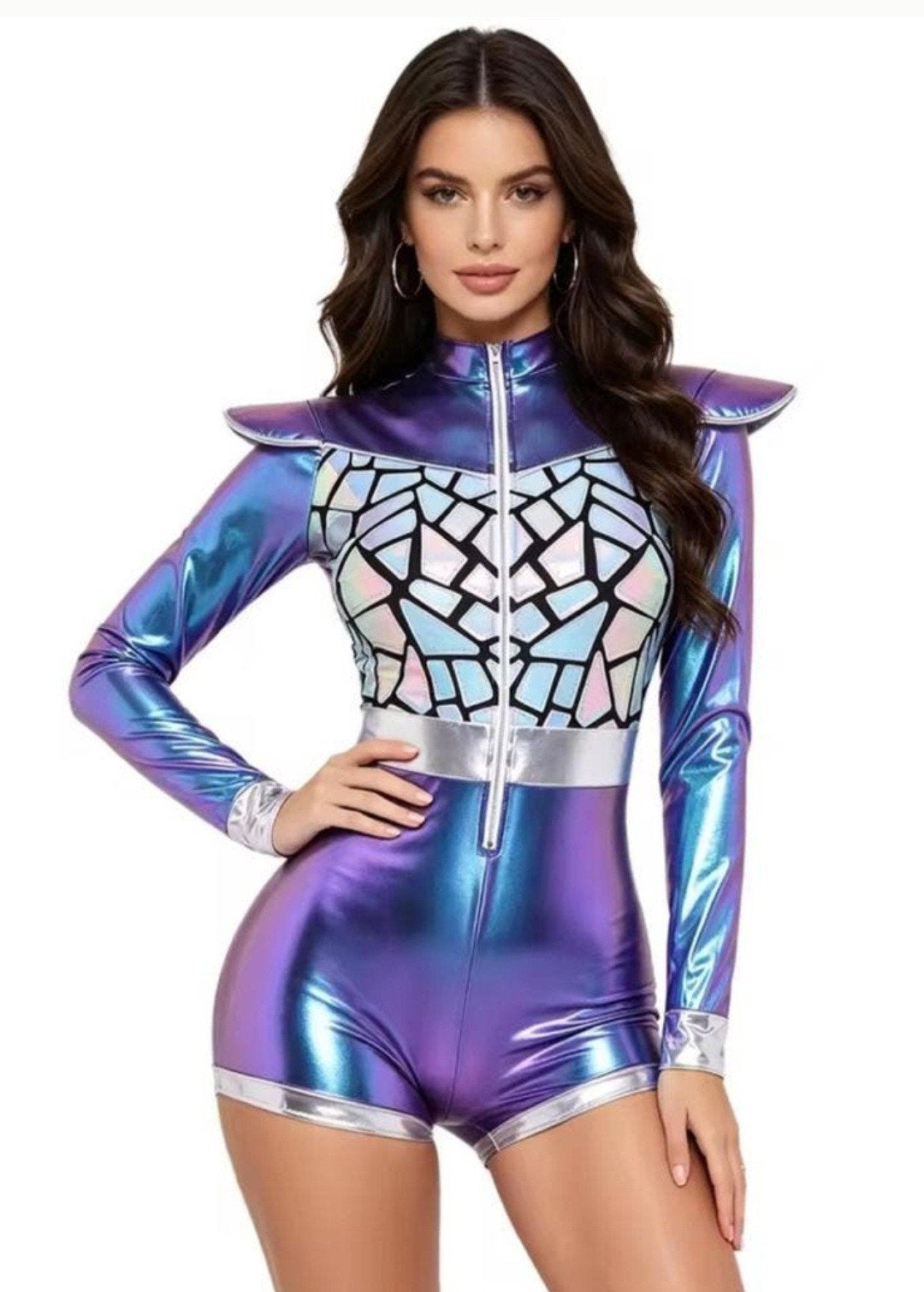 Prachtige Metallic Party Bodysuit, tm 3XL, Verzenden, Nieuw