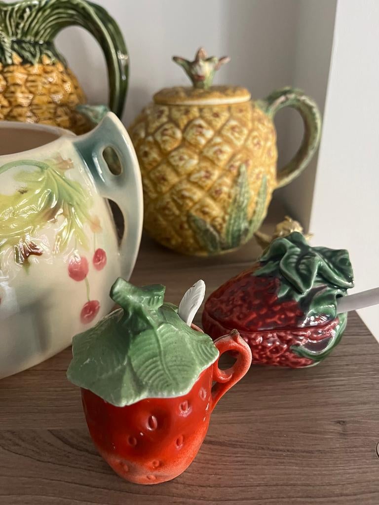 Antiiek faience ananas theepot izgst, Ophalen of Verzenden