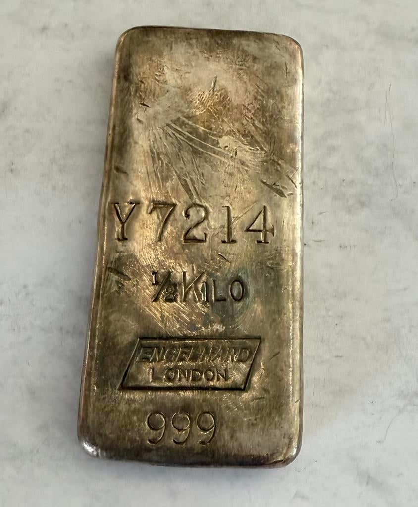 500 gram Engelhard / London - 999 zilver, Ophalen of Verzenden, Zilver