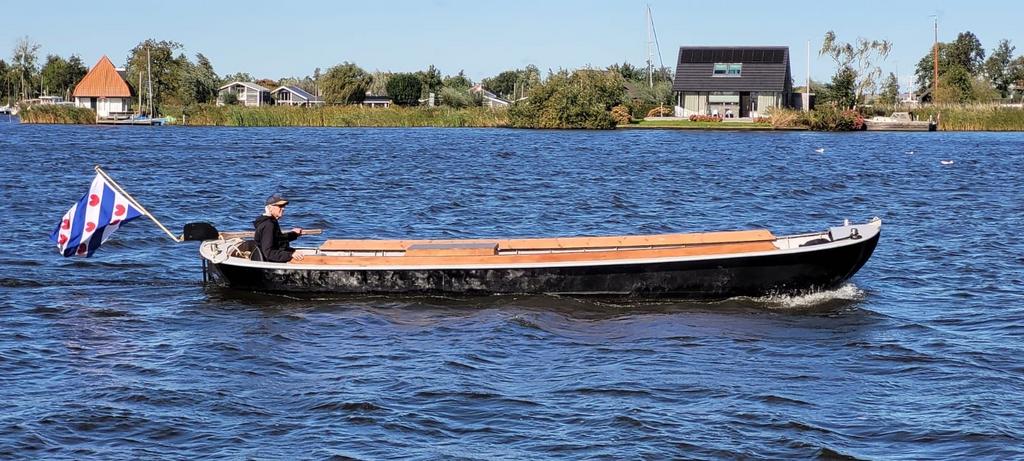 Geklonken stalen praam/sloep - Ideaal voor de liefhebber, Watersport en Boten, Sloepen, Ophalen, 10 tot 30 pk, Gebruikt, Staal