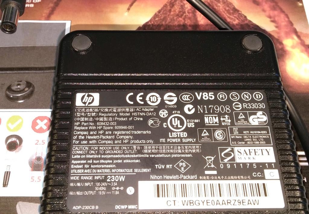 Asus ROG ADP-230EB T 19.5V 11.8A 230W G20CB Adapter Lader, Ophalen of Verzenden, Nieuw, Hewlett Packard HP