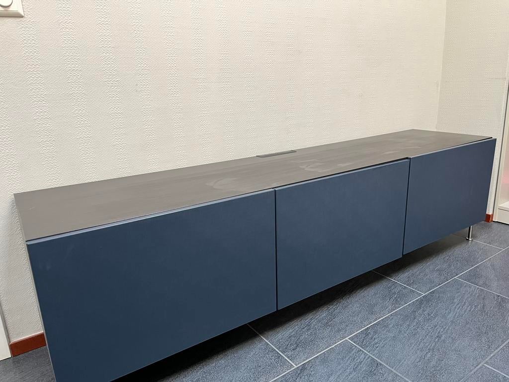 Ikea Besta televisiemeubel zwarbruin blauw, Ophalen, Zo goed als nieuw, 25 tot 50 cm, 150 tot 200 cm