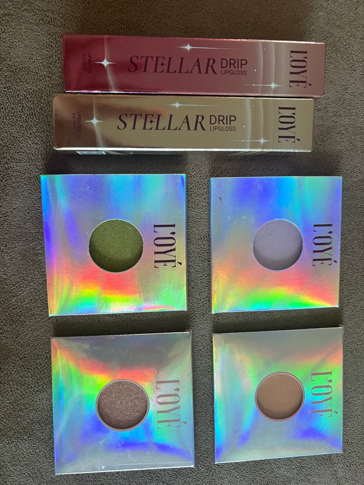 Nieuwe LOYÉ oogschaduw en Stellar Drip lipgloss set, Ogen, Nieuw, Ophalen of Verzenden, Make-up