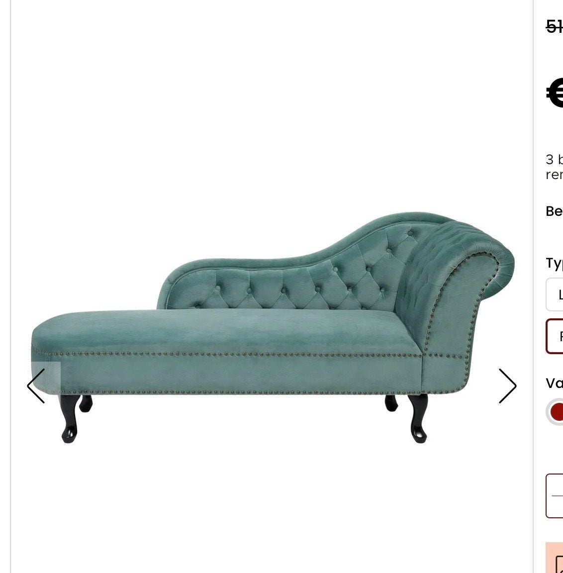 Zo goed als nieuwe chaise longue in sage green, Huis en Inrichting, Banken | Sofa's en Chaises Longues, Ophalen, Eenpersoons, Minder dan 75 cm