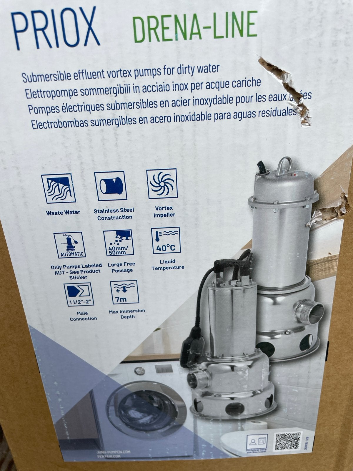 Nieuwe RVS Dompelpomp 400V - Vuilwaterpomp, Ophalen of Verzenden