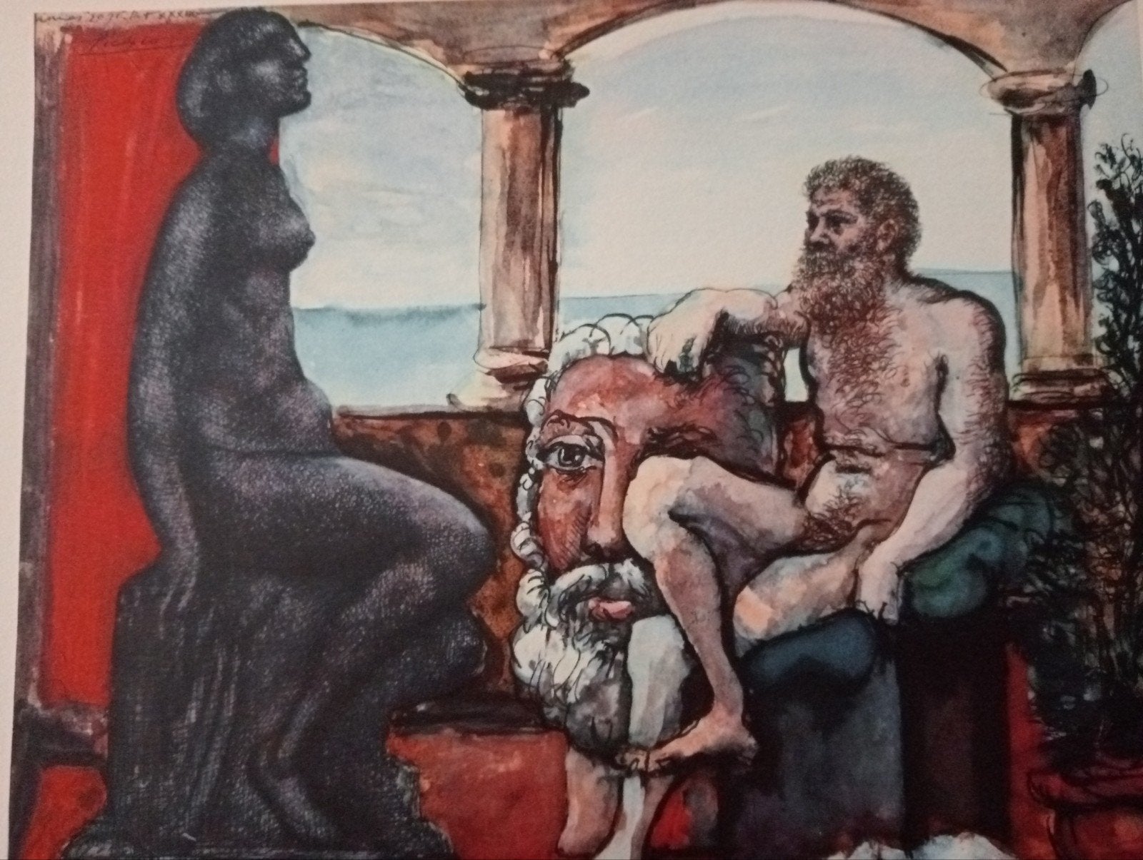 Pablo Picasso offset prent naakt erotiek, Ophalen of Verzenden