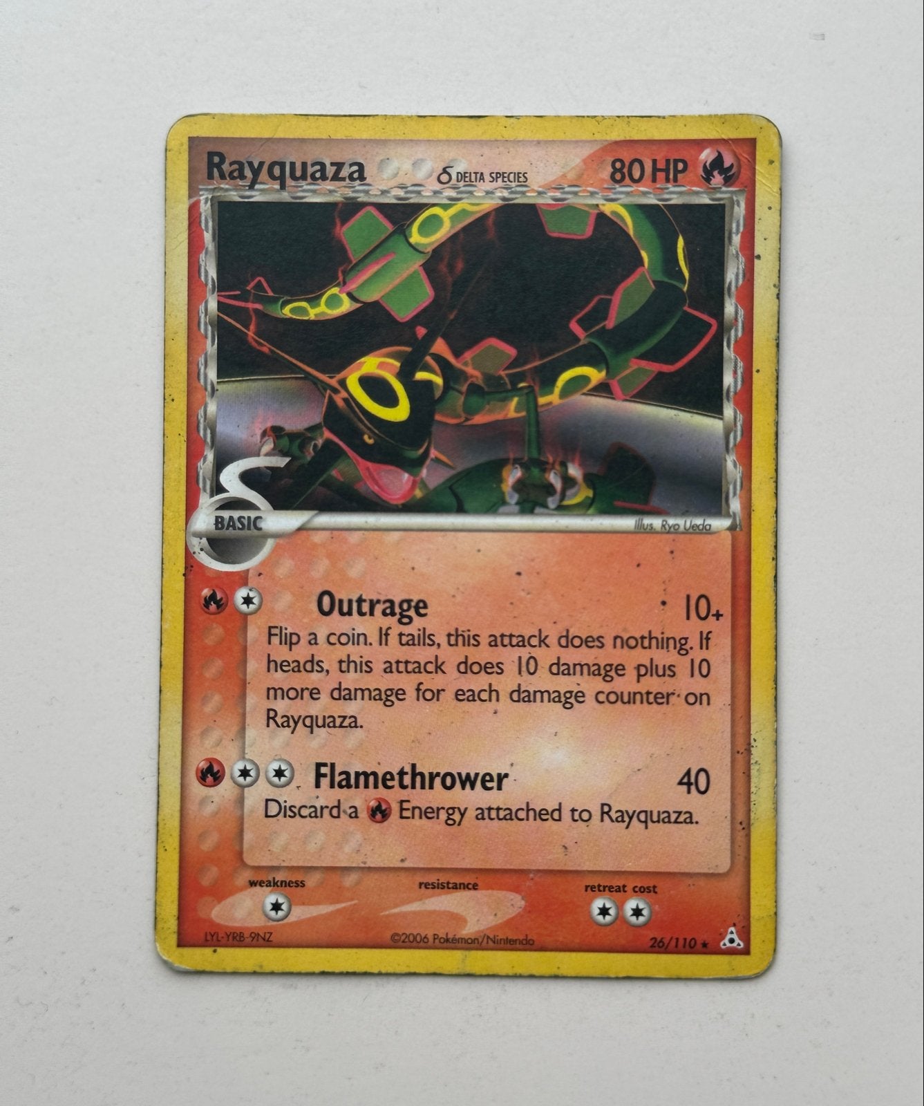 Rayquaza Delta Species, Ophalen of Verzenden, Gebruikt, Losse kaart